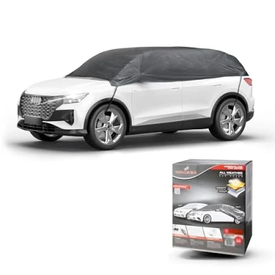 Image of WALSER car cover All Weather Basic, 100% weatherproof cover, waterproof half garage size XL grey
