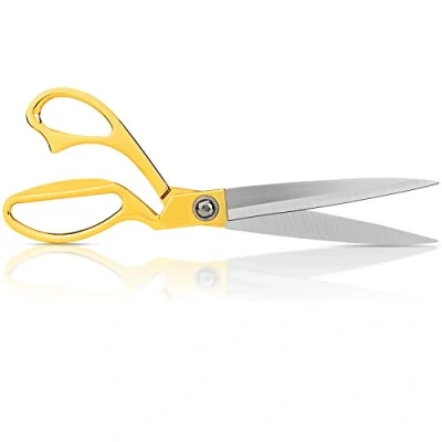 Image of Heavy Duty Sewing Scissors 10 inch Professional Stainless Steel Gold Tailor Scissor Shears for Fabric Leather Dressmaking Tailoring Artists Students Dressmakers