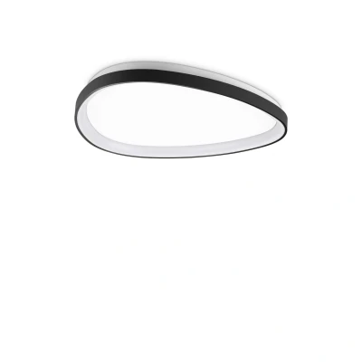 Image of Gemini 61cm ON OFF Integrated LED Semi Flush Light Black 3850Lm 3000K