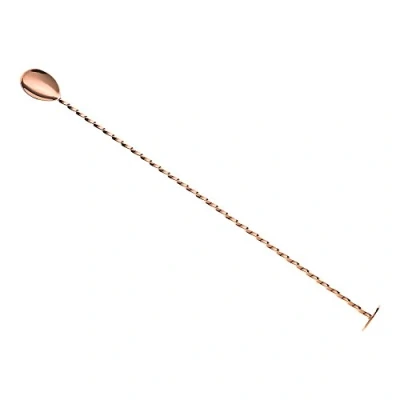 Image of Barfly Bar Spoon with Muddler, Stainless Steel, Copper, 39.878 x 2.8574999999999999 2.54 cm