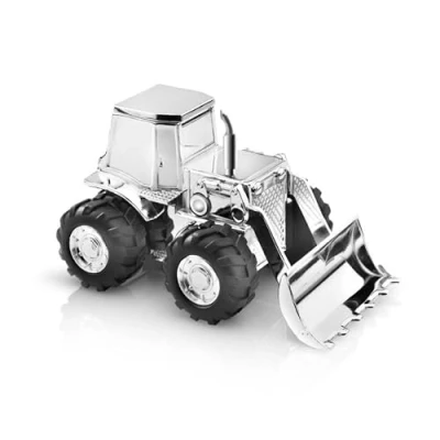Image of Zilverstad 6299261 Money Box Tractor Design Tarnish Resistant Silver Plated 14 x 8 9 cm