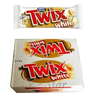 Image of 32 TWIX White Limited Edition Chocolate Bars Full Box (32 X 46g) Original