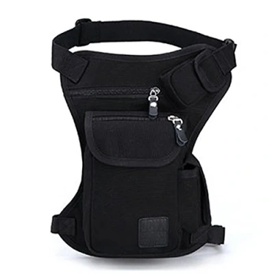Image of Canvas Drop Leg Bag Hiking Waist Pack for Men Women Outdoor Travel Sports Tactical Military Motorcycle Bike Cycling Riding Thigh Fanny Pouch