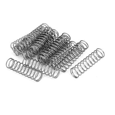 Image of sourcingmap Compression Spring,304 Stainless Steel,14mm OD,1mm Wire Size,50mm Free Length,Silver Tone,20Pcs