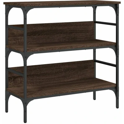 Image of vidaXL Console Table Brown Oak 75x32x75 cm Engineered Wood