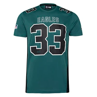 Image of New Era Philadelphia Eagles NFL Established Number Mesh Tee Green T Shirt