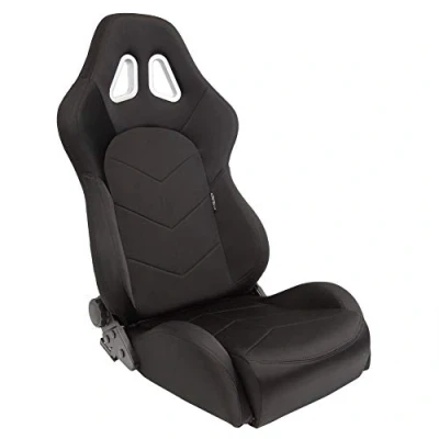 Image of AUTO STYLE Sport seat &#039;TN&#039; Black Dual side reclinable back rest incl. slides