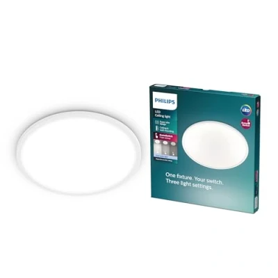 Image of PHILIPS LED Superslim SceneSwitch Dimmable Ceiling Light 4000K 18W [Cool White White] for Indoor Home Lighting in Livingroom and Bedroom