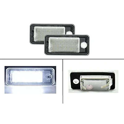 Image of For Audi A3 S3 RS3 8P A4 S4 RS4 B7 8E 8H LED License Number Plate Light Lamp