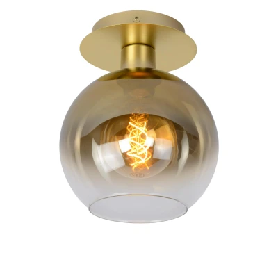Image of Marius Retro Flush Ceiling Light 1xE27 Matt Gold, Brass