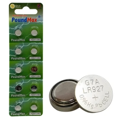 Image of 10 X AG7 LR927 LR57 395 399 SR927W SR57 PoundMax ALKALINE BUTTON CELL BATTERY