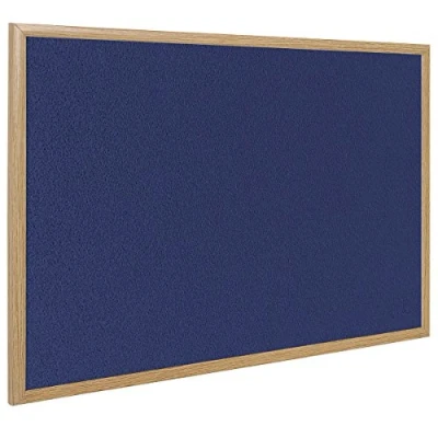 Image of BI FB8543239 Earth It Felt Board with Executive Oak Wood Frame, 1800 x 1200, Blue