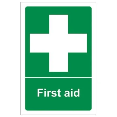 Image of VSafety First Aid General Sign Portrait 100mm x 150mm Self Adhesive Vinyl