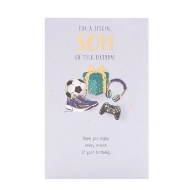 Image of UK Greetings Birthday Card for Son Gifts Design Thinking of You Range