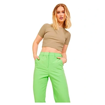 Image of JJXX Women&#039;s Jxflorie Str SS Rib Tee JRS Noos T Shirt, Incense, XS