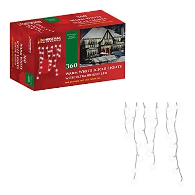 Image of Christmas Workshop 360 LED Icicle Chaser Lights Warm White