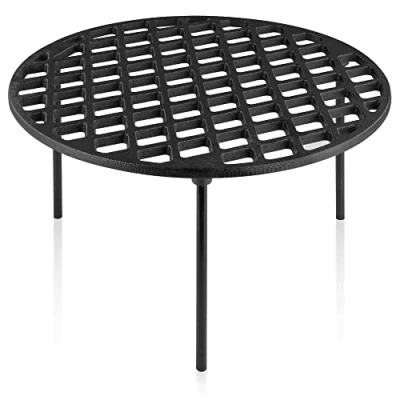 Image of BBQ Toro Cast iron Grill rack Ø 35 cm with 3 legs Round Dutch oven trivet barbecue accessories Tripod grate Pot attachment for
