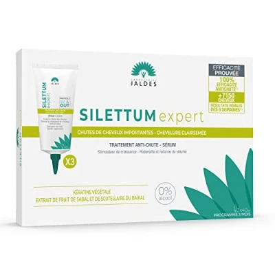Image of SILETTUM EXPERT Serum Hair Loss Treatment Pack 3 tubes of 40 ml