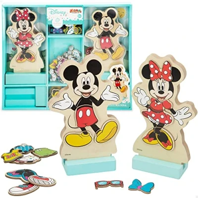 Image of WOOMAX 48725 Mickey Disney jgo Dresses Wooden magn 34x28cm minnie, Vestidos