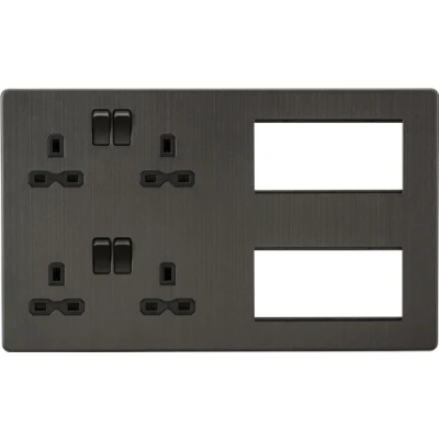 Image of KnightsBridge Screwless Combination Plate Smoked Bronze
