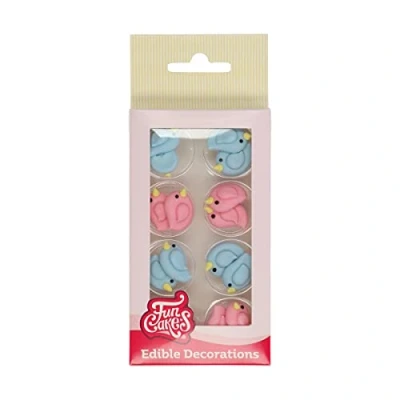 Image of FunCakes Sugar Decorations Love Birds: Ready to Use for Cake Decoration, Perfect Cupcakes, Muffins and more, Glutenfree certified, Set/16,Mix,6