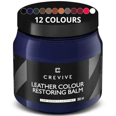 Image of CREVIVE Leather Restorer Navy Blue 300 ml Colour for Sofas Balm