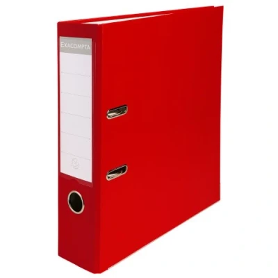 Image of Exacompta Ref 918403B PP Lever Arch File 320 x 290mm in Size, Suitable for Storing A4 Documents, 75mm Spine, Reinforced Finger Pull &amp; Bottom Edge Red
