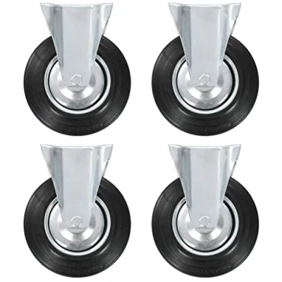 Image of vidaXL 4X Fixed Casters Heavy Duty Wheels Trolley Furniture Handing Tool Accessory Equipment 180kg 200mm