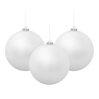 Image of Christmas Workshop 3pk 15cm Silver Traditional Matt Bauble