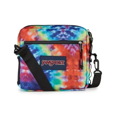 Image of JANSPORT Unisex&#039;s Central Adaptive Accessory Bag, Red/Multi Hippie Days, 6L US
