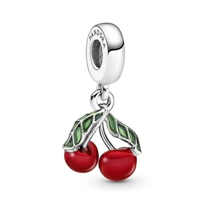Image of Pandora Asymmetrical Cherry Fruit Dangle Charm 791583C01