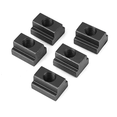 Image of T Slot Nuts, 5pcs M10 Black Oxide Finish Fastener Nut Sliding Block Fit Into slots In Machine Tool Tables(M10 Thread)