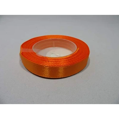 Image of 1 Roll of 12mm x 13 metres Satin Ribbon Dark Pumpkin Orange 12 mm
