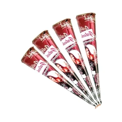 Image of 4 x Golecha Henna Cones, Reddish Brown, 125 g