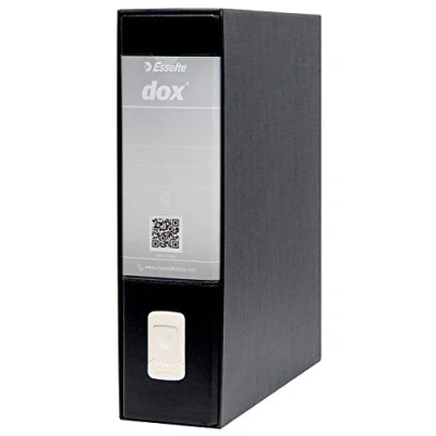 Image of Esselte Dox 1 A4 Lever Arch File Black (Pack of 6)