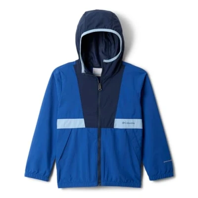 Image of Columbia Spire VALLEY Windbreaker Unisex Waterproof jacket for kids, Size: 8y, Mountain blue/coll navy/ripple blue