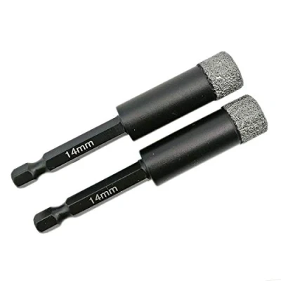 Image of SHDIATOOL Diamond Drill Bits 2PK 14mm Hex Shank Quick Change for Porcelain Tile Ceramic Marble
