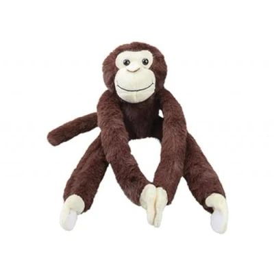 Image of Adorable Brown Hanging Monkey With Velcro Hands 50cm (1 Pc.) Huggable Design Perfect Kids&#039; Bedroom Decor