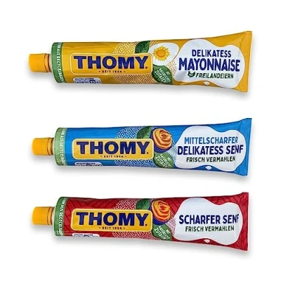 Image of German Mayo &amp; Mustard Set 3 x 200 ml Thomy Germany