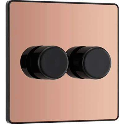 Image of BG Electrical Evolve Double Dimmer Switch, 2 Way Push