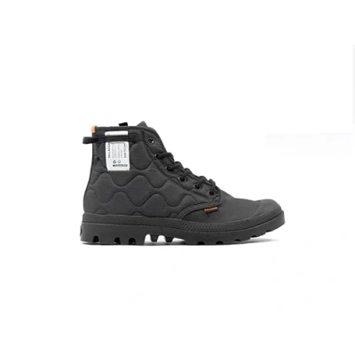 Image of Palladium Pampa Requilted Laceup ankle boots, Size: 4, Black Textile