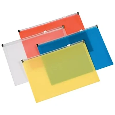 Image of Q Connect Document Zip Wallet A4 Assorted (20 Pack) KF16552