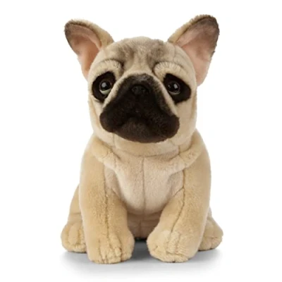 Image of Living Nature AN452 Pets French Bulldog Plush, Realistic Soft Cuddly Sitting Toy, 21cm, 20cm Dog