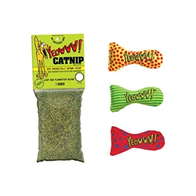 Image of Yeowww catnip Cat toys for indoor and outdoor cats premium quality strong organic bundle (1 x Dry 1Oz loose bag 3 Sardine Stinkies)
