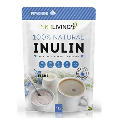 Image of NKD Living Inulin High Grade Prebiotic Fibre Powder (1 Kg) Manufactured in The EU Supplement