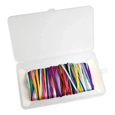 Image of FEPITO 18 x 4m 3mm Satin Ribbon Bundle Assorted Double Faced Thin for Craft Christmas Thanksgiving Valentine Gift Decoration