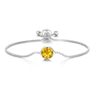 Image of Philip Jones Yellow Crystal Bracelet Created with Zircondia® Crystals