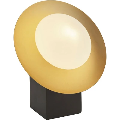 Image of Tivoli Table Lamp Gold &amp; Dark Bronze Finish With Opal Glass