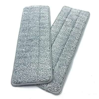 Image of Flat Mop Pads, Washable and Super Absorbing Microfibre Pads for All Floor Types (Pack of 2 Refill Pads)