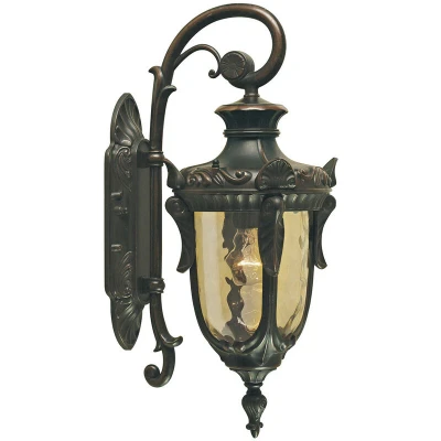 Image of Philadelphia 1 Light Outdoor Medium Wall Lantern Old Bronze IP44, E27